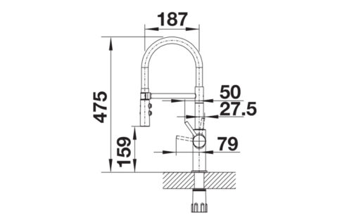 Kích thước vòi Catris-S Flexo