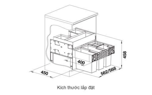 Kích thước lắp đặt Select II 60/4 Orga