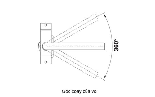 Vòi rửa bát có góc xoay 360 độ