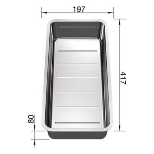 Kích thước rổ đa năng Blanco Andano